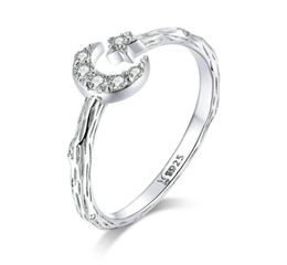 Fashion European Women 925 Sterling Silver Moon star Open Finger Ring Girls Gifts73337915008560