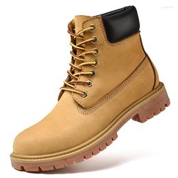 Boots Men Winter Man Shoes Outdoor Ankle Snow Keep Warm Footwear Lace-Up Casual