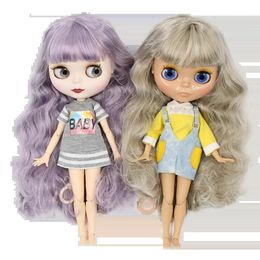 ICY DBS Blyth Doll 16 BJD Joint Body White Skin Tan Skin Dark Skin Matte Face Nude Doll 30cm Anime Toy Girls Gift 240106