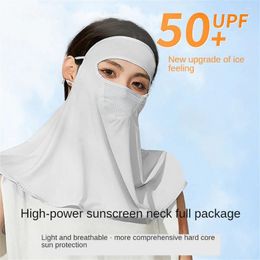 Bandanas Sun Mask Breathable Silk Full Face Sports Entertainment Hiking Scarves Camping Sunscreen Summer