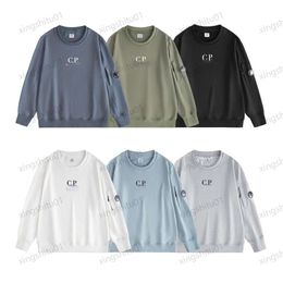 Neue CP-Hoodie-Pullover Stone Hoodie Essentialshoodie Rundhals-Hoodie Loos Regelmäßige einfarbige Reißverschlusslinse Taschenoberteil ohne Hut Herren- und Damen-Loop-Ins