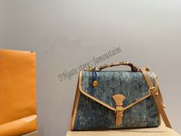 Дизайнерские джинсовые сумочки кошельки с большими возможностями для покупок женские сумки путешествуют новая модная сумка на плечах Crossbody Canvas Sac M40995