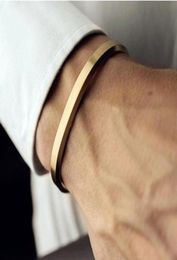 Bangle Luxury Cuff Bracelets Bangles For Men Women Stainless Steel Gold Black Opening 6mm Wide Viking Male Pulseras8831467