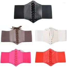 Belts For Women Waist Corset Wide PU Leather Slimming Body Elastic Waistband Adjustable Ceinture Femme Fajas Dress Girdle