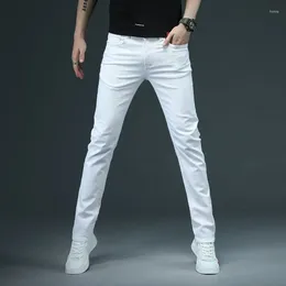 Men's Jeans Men White Fashion Casual Classic Style Slim Fit Soft Trousers Male Advanced Stretch Pant