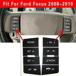 Car Stickers 10 Sets Car Interior Steering Wheel Panel Button Repair Swift Sticker Replacement Decal Accessories For Ford Focus 2008-2010