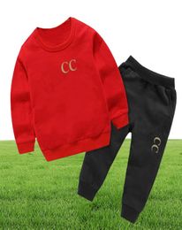 Designer Kids Clothing Sets Baby Boy Hoodie Twopiece Suit Autumn Girl Suits Child Sweatshirt Sweatpants Hooded 3 Styles Size 906525269