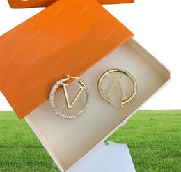 Hoop Earrings Designer For Women Diamond Earrings Size 4cm Jewelry Huggie Studs Earring 925 Silver Luxury hoops Love 5720658