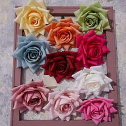 Small Corner Rose Korean-style Corner Rose Flower Simulation Rose Head Studio Flower Wall Wedding Flower Silk Flower Wreath Making Flowers KK