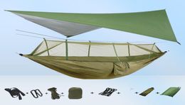 Outdoor Camping Waterproof Anti-Mosquito Hammock + Sky Sn Canopy Hammock Wild Camping Aerial Swing Accommodate9968457
