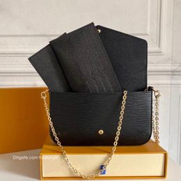 Wholesale Designer Women Shoulder Bags Tote Woman handbag Clutch Wallet luxury fashion purse with box three in one free shipping