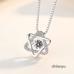 Designer Necklace S Sier Star Pendant Statement Zircon Diamonds Women Girls Lady Elements Jewelry