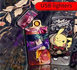 Fashionable creative fingerprint touch induction cigarette lighter lighter usb charging advertising custom patterns9645283