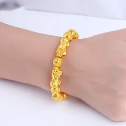 Strand Female Bring Wealth Good Lucky Gold Colour Pixiu Chinese Style Bracelet Women Fashion Jewellery Brave Troops