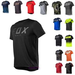 2024 Fashion T-shirt Mountain Bike Suit Foxx Men's T-shirts Men's Downhill Mountain Mtb Shirts Offroad Dh Motorcycle Motocross Sportwear Racing 00c5