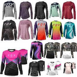 2024 Fashion T-shirt Mountain Bike Suit Foxx Men's T-shirts Women Downhill Mountain Mtb Shirts Offroad Dh Motorcycle Motocross Sportwear Rm3i