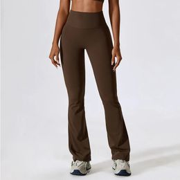 Flare Leggings Yoga Pants Women High Waist Wide Leg Gym Fitness Sports Black Flared Pant Latin Dance Trousers 240106