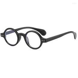 Sunglasses Blue Light Vintage Round Frame Rivet Flat Glasses Black Can Be Used As A Prop Including Lenses