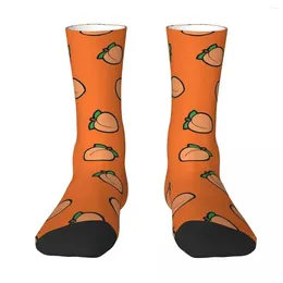 Men's Socks All Seasons Crew Stockings Peach Pattern Harajuku Crazy Hip Hop Long Accessories For Men Women Gifts