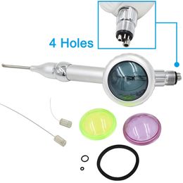 Dental Polishing Tool Spray Metal Air Water Polisher 4 Holes Flow Oral Hygiene Teeth Cleaning Prophy 240106