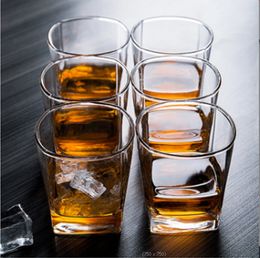 6Pic/set Whiskey glass Bar shot glass Home wine glass clear beer glass Hotel juice glass water cup