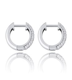 925 Sterling Silver Earrings Luxury Bling Zircon Hoop Earrings Fashion 18K Gold Rhodium Plated Small Circle Women Designer Earring3196580