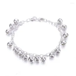 Charm Bracelets 925 Sterling Silver Bracelet Korean Cute Jingle Bells & Bangles Chains For Men And Women Fine Jewelry Party Gift