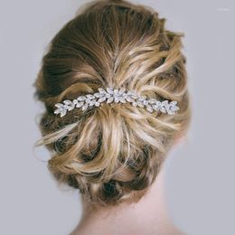 Hair Clips Classic Austrian Crystal Combs Silver Colour Alloy Wedding Jewellery Accessories Headdress Bride's Tiara