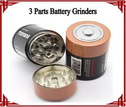 sp Newest Battery Grinders 3 Part Layers Metal Grinder herb grinder Zinc Alloy Tobacco Grinder Dry Herbal vs sharpstone grinde8352685