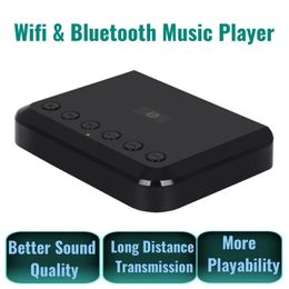 Speakers Wifi Music Streamer for Home Theatre Sound System Wireless Wifi Audio Receiver for Multiroom Bluetooth 5.0 Adapter for Speaker