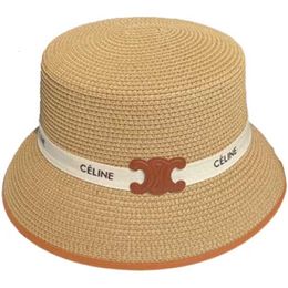 Designer Ball Caps Spring and summer Triumphal Arch flat top fisherman hat basin hat bucket hat straw hat sun shading sun hat Korean version women's trend R63V