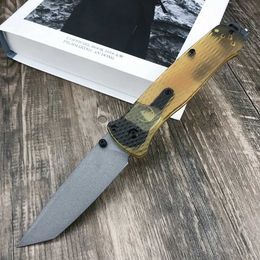 Knife BM 537 PEI/ Nylon Handle Outdoor Adventures Folding Pocket Knife Self-defense Tactical Gift For Men Husband Father EDC Knives