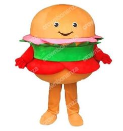 2024 New Hamburgers Mascot Costumes Halloween Cartoon Character Outfit Suit Xmas Outdoor Party Festival Dress Promotional Advertising Clothings