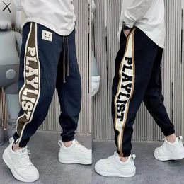 Loose Jogger Sweatpants Letter Print Fashion Hip Hop Streetwear Korean Style Pants Luxury Brand Mens Clothing 240108