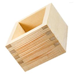 Dinnerware Sake Wooden Cup Square Drinking Supplies Container Sushi Restaurant Cake Holder Traditional Serving