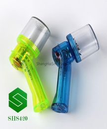 Automatic Herb Grinder 2 Part Plastic Colourful Enail Crusher Plastic Food Grade Smoking Accessory Oil Rig Dabbers Titanv7824284