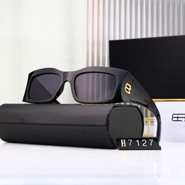 New Fashion Brand Designer B House Letter Cat-eye Narrow Frame Retro Euro-American Style Sunglasses Outdoor Beach Goggles