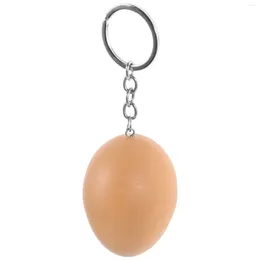 Keychains Egg Keychain Simulated Key Holder Bag Charm Ring Ornament Handbag Purse