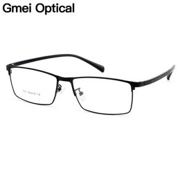 Gmei Optical Men Alloy Eyeglasses Frames for Men Eyewear Flexible Temples Legs IP Electroplating Alloy Spectacles Y7011 240108