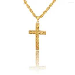 Pendant Necklaces FS Fashion S Cross Gold Color Unisex Women/Men Wholesale Jewelry Colgantes Collar