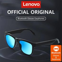 Sunglasses New Original Lenovo Lecoo C8 Smart Glasses Headset Wireless Bluetooth Sunglasses Outdoor Sport Earphone HD Mic Calling Headphone