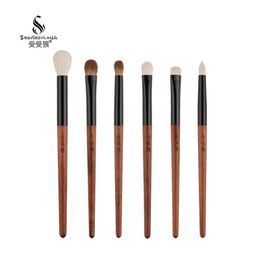 Brushes Shoushoulang Professional Handmade Make Up Brush Set Eye Shadow Blending Brush Soft Fox Goat Hair Makeup Brushes Kit