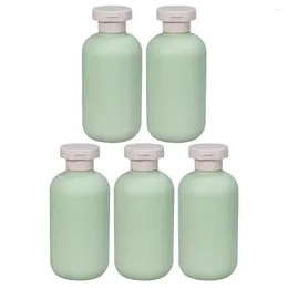 Storage Bottles 5 Pcs Avocado Shower Gel Bottle Plastic Pump Lotion Hair Conditioner Dish Soap Dispenser Container