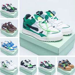 Top Quality Out Of Office Men Trainers Shoes Low Top Calfskin Leather Virgil Sneaker Abloh Platform Sole Party Wedding Low-top OW Casual Walking EU38-45