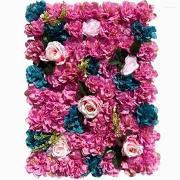 Decorative Flowers Artificial Rose Wall Fake Flower Wedding Silk Decoration Background