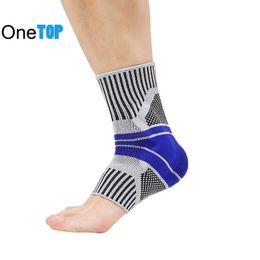 1pc Flat Knitting Ankle Support Brace Gear Pads Elastic Breathable Traceless Wear Sports Ankle Safety Protector Guard Basketball 240108