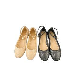 Flat-soled Diamond Mary Jane shoes round-headed temperament with skirt single-shoe gentle wind pearl ballet shoes