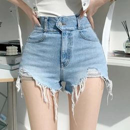 Skirts Streetwear Stylish Sexy Hot Shorts Girls Vintage Ripped Jeans Shorts Women High Waist Denim Shorts Female Summer Chic Casual