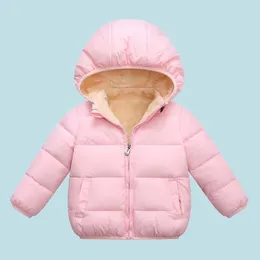 Down Coat Baby Children Coats Winter Thick Jackets For Boys Warm Plush Thicken Outerwear Girls Fur Hooded Jacket Kids Clothes Snowsuit