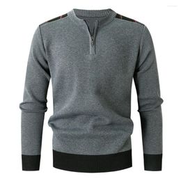 Men's Sweaters Pullovers Sweater Baggy Thermal Warm Knitwear Casual Colorblock Tops Crew Neck Knitted Affordable For Men
